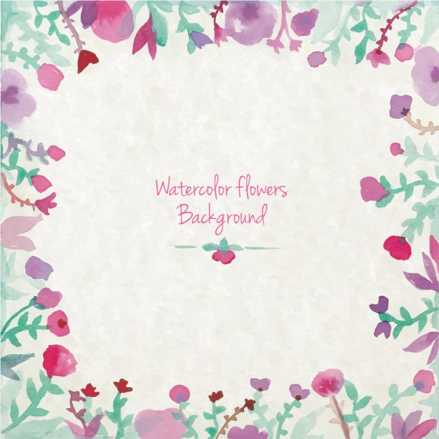 626x626 Watercolor Flowers Background Vector Free Download