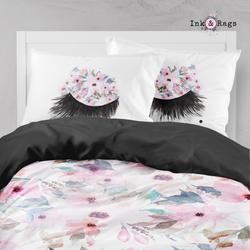 250x250 Lips And Lashes Pink Watercolor Flower Big Kids Bedding Ink And Rags