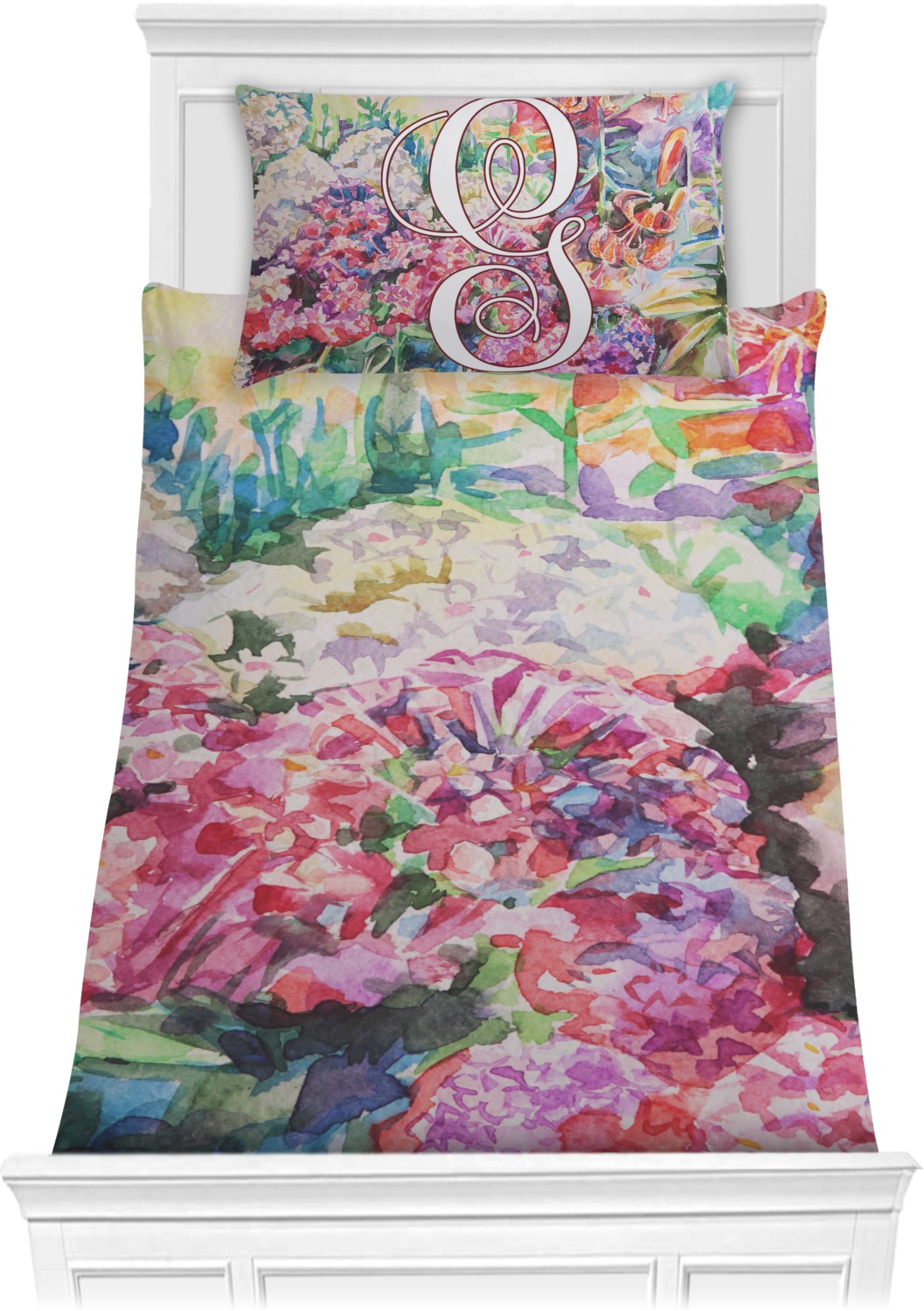 1057x1500 Watercolor Floral Comforter Set
