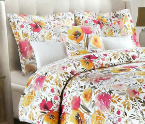 300x256 Cynthia Rowley 3pc Duvet Cover Set Country Flower Watercolor