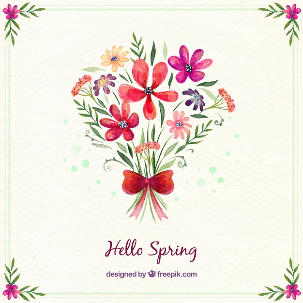 626x626 Watercolor Flower Bouquet Background Vector Free Download