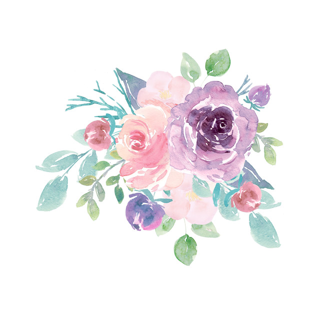 630x630 Colorful Watercolor Flowers Bouquet