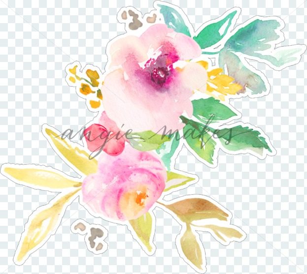 623x557 Diy Cute Watercolor Flower Bouquet