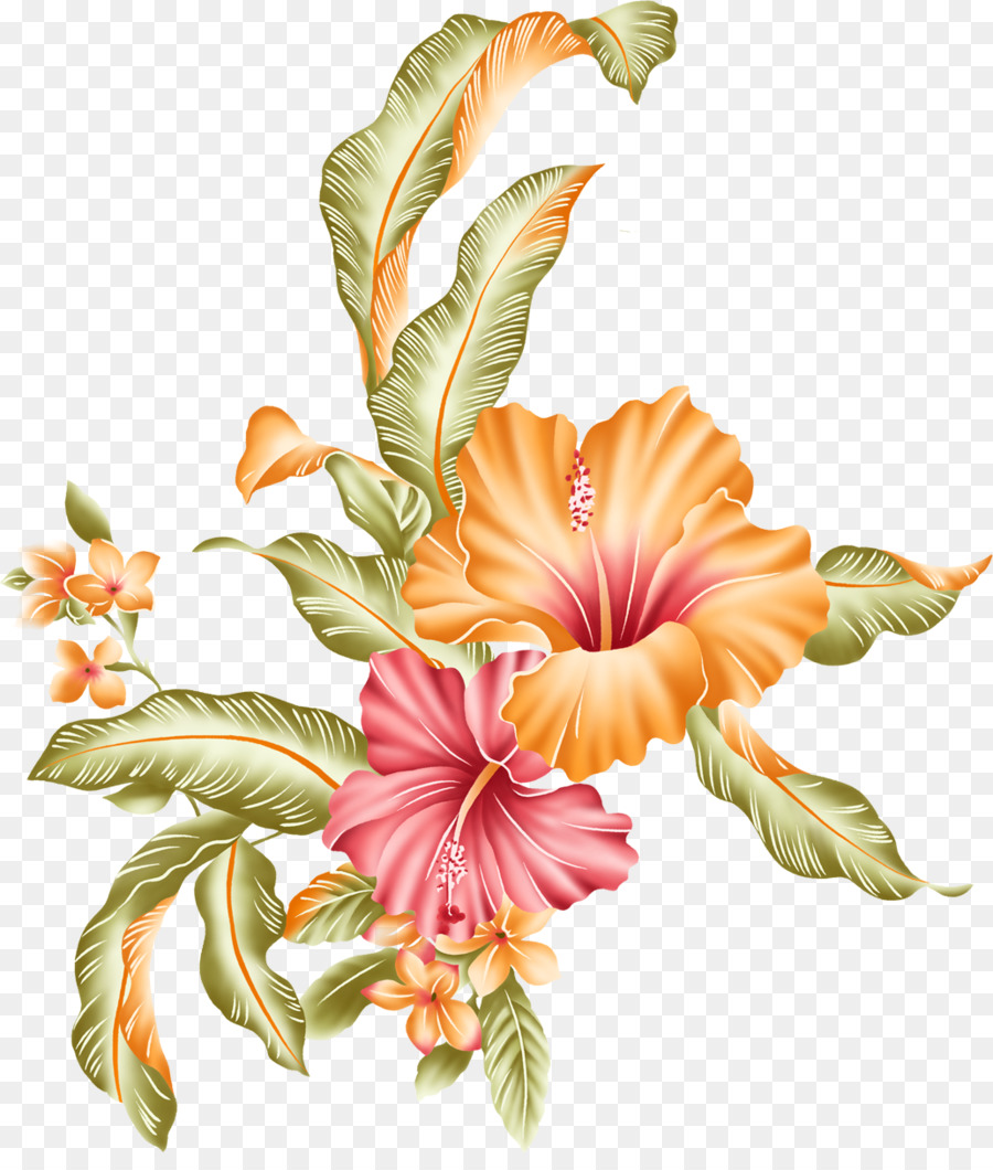 900x1060 Flower Floral Design Brush Watercolor Painting