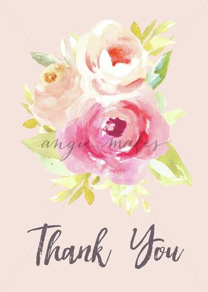 428x600 Download This Adorable Printable Thank You Card With Watercolor