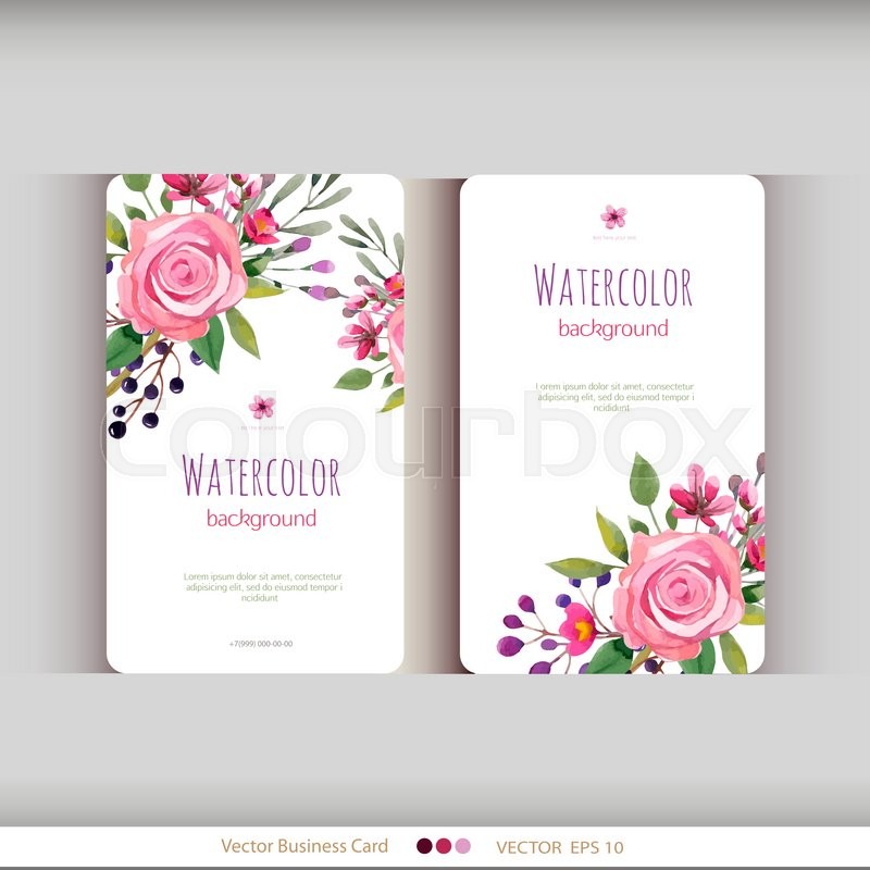 800x800 Set Of Abstract Watercolor Cards. Watercolor Flowers.vector