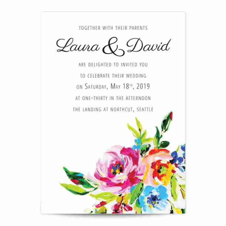 720x720 Watercolor Flower Invitation