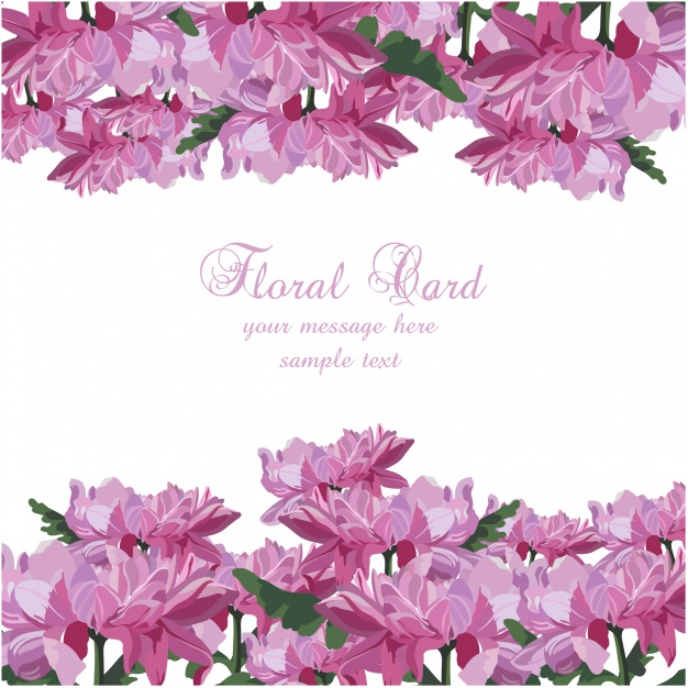 626x626 Watercolor Floral Card Template Vector Free Download