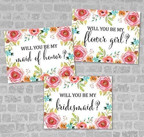 500x477 Will You Be My Bridesmaid Cards, Flower Girl, Maid Of