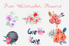 236x157 The 11 Best Free Watercolor Flowers Images Free