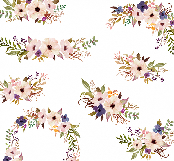 600x557 Watercolor Flower Clip Freeuse Download Free
