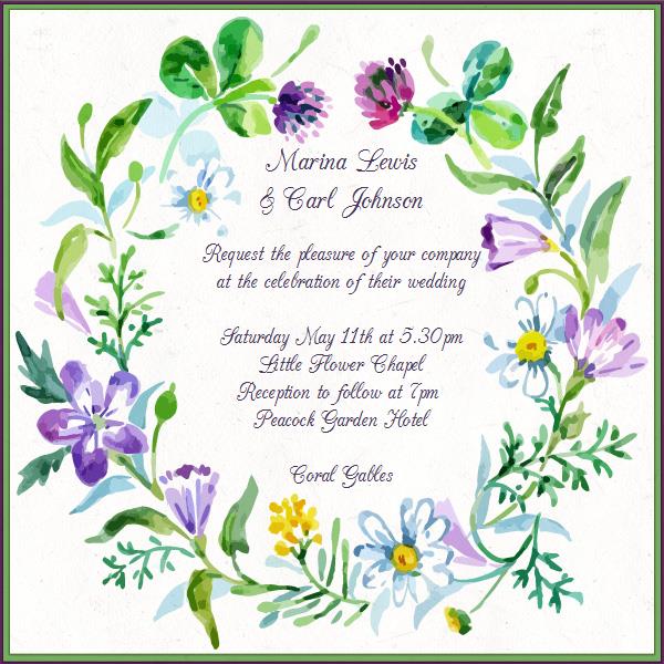 600x600 Watercolor Flower Crown