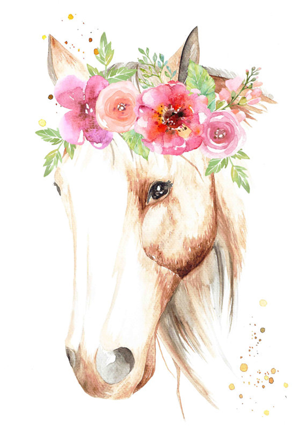 600x848 Flowers Amp Horses Artwork