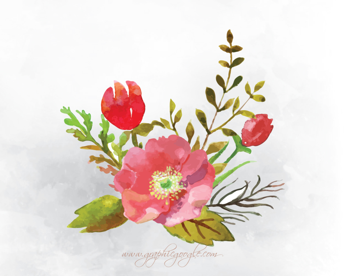 1200x960 A Collection Of Free Watercolor Floral Elements
