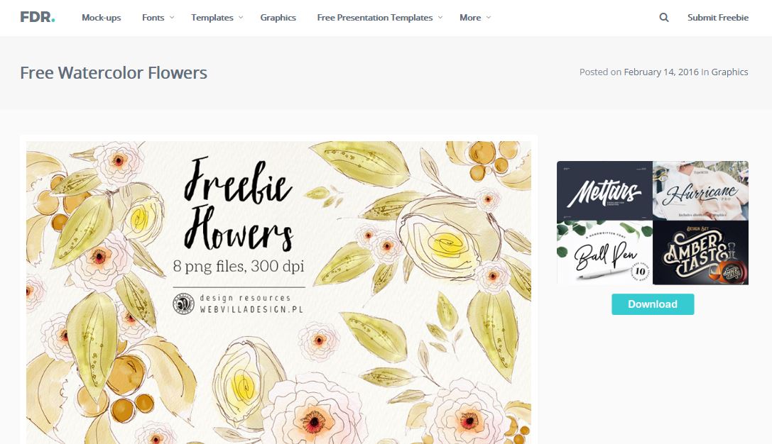 1087x626 Top Places To Find Free Watercolor Flower Designs Online