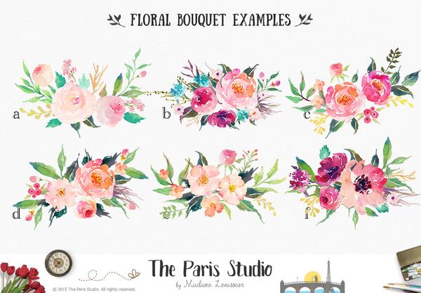 600x417 Floral Watercolor Logo Pay As You Go Custom Logo Design By The