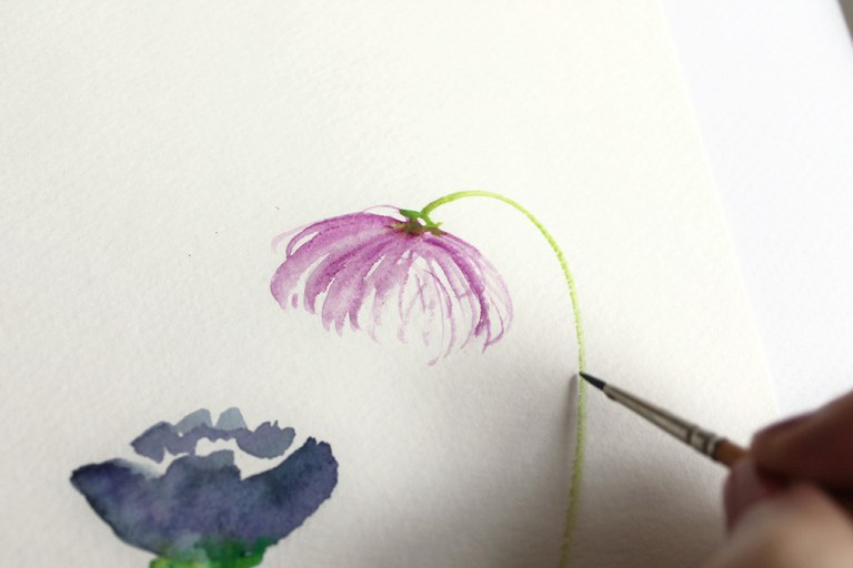 768x512 How To Create Watercolor Flowers Tutorial Plus A Gorgeous Giveaway