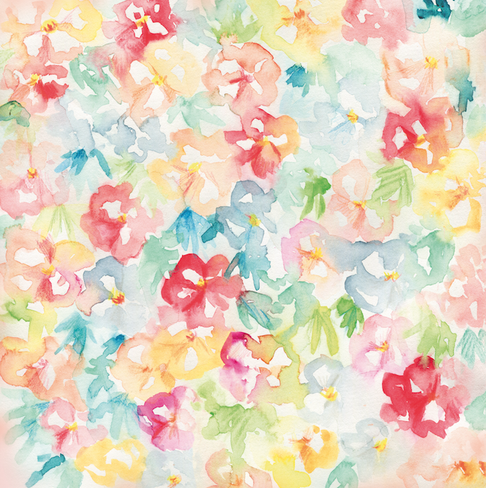 693x696 Tropical Watercolor Floral Fancy Fabric Amp Props