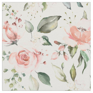 307x307 Watercolor Floral Fabric Zazzle