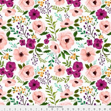 354x354 Best Pink Floral Cotton Fabric By The Yard Products On Wanelo