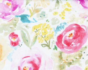 340x270 Watercolor Floral Fabric Etsy