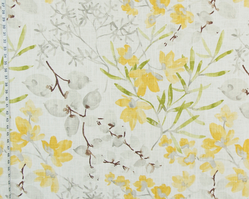 1000x800 Yellow Watercolor Floral Fabric Flowers From Brick House Fabric