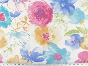 300x225 Drapery Upholstery Fabric Indooroutdoor Watercolor Floral