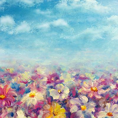 400x400 Flower Field Backdrop Click Props Backdrops