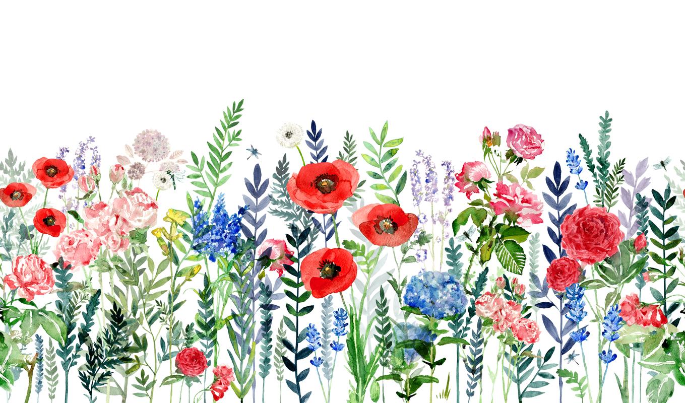 1359x800 Flower Fields Wallpaper Designed By Amanda Nordblad Mr Perswall