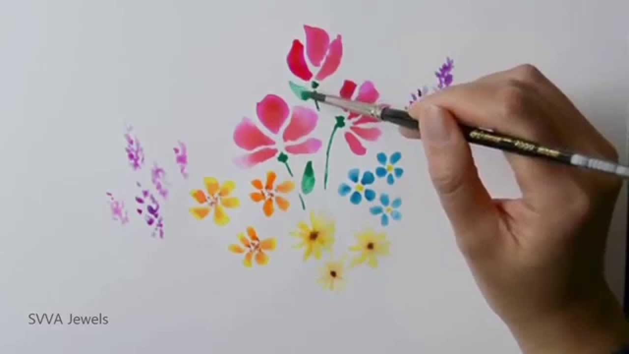 1280x720 How To Paint A Spring (Or Summer) Flower Field With Watercolor