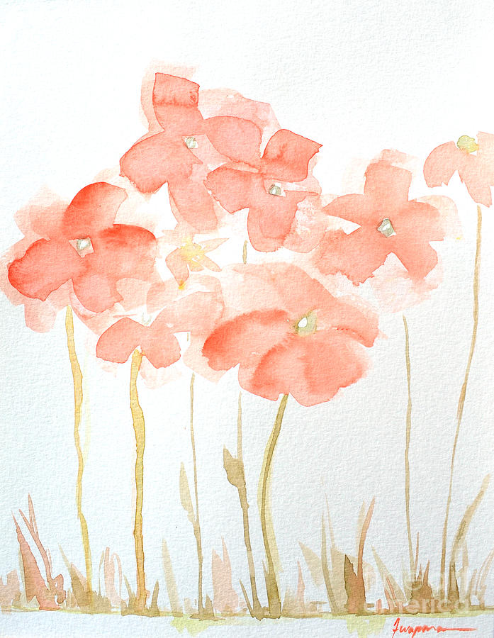 697x900 Watercolor Flower Field Painting By Patricia Awapara