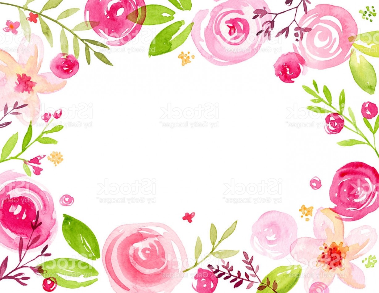 1228x949 Modern Hand Painted Watercolor Flower Frame Gm Shopatcloth