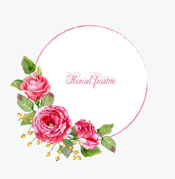 600x612 Watercolor Flower Frame [Ai]
