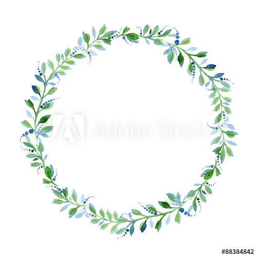 500x500 Watercolor Floral Frame