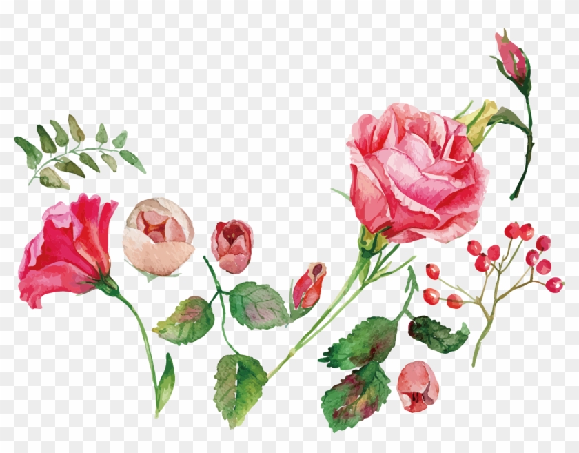 840x657 Watercolor Painting Flower Rose Royalty Free