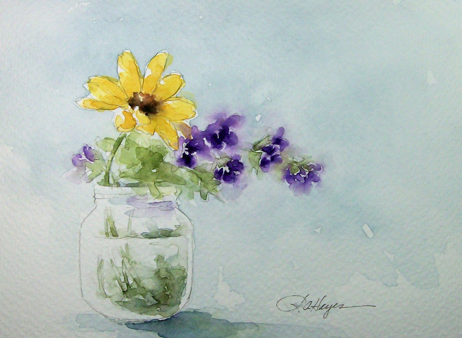 1600x1171 Watercolor Paintings By Roseann Hayes Garden Flowers Watercolor