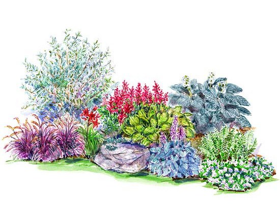 550x430 Flower Garden Plans