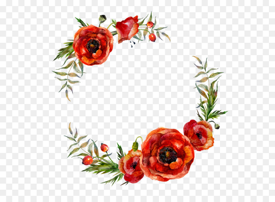 900x660 Poppy Flowers Watercolor Painting