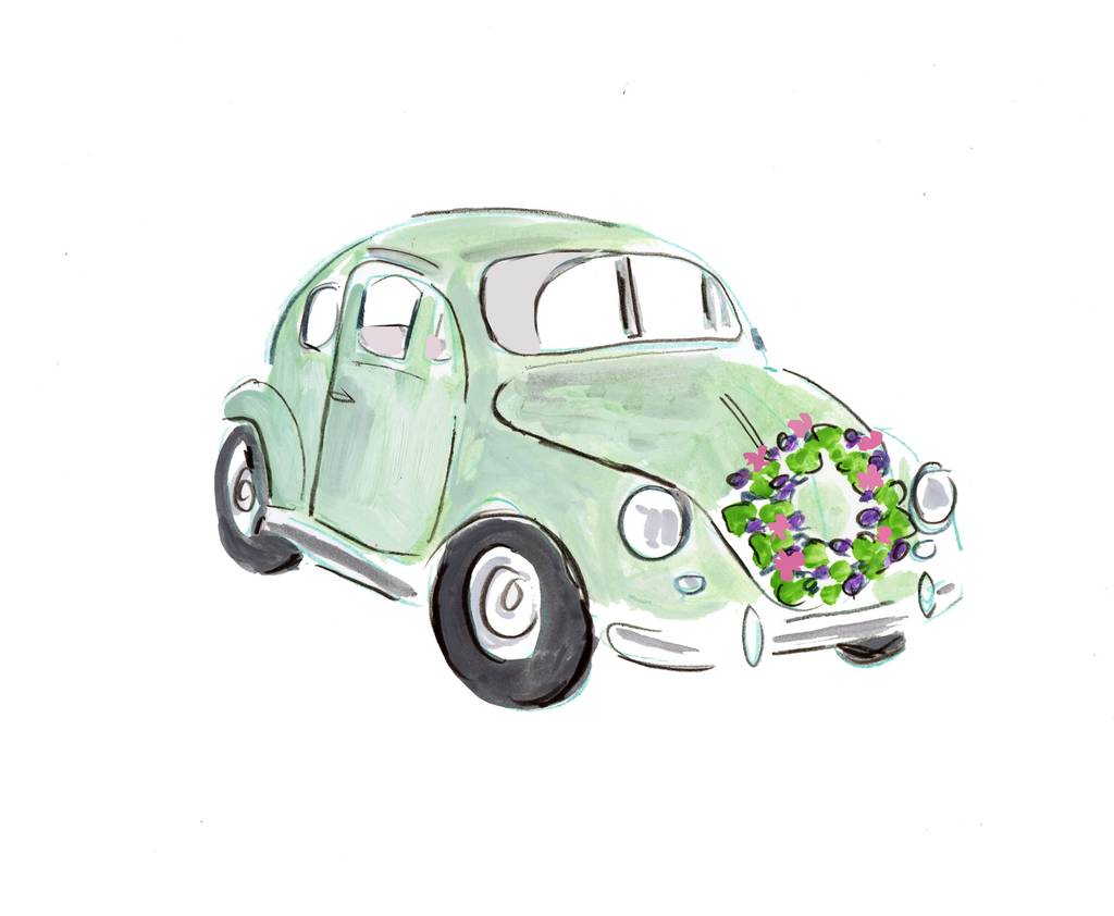 1024x842 Vintage Vw With Flower Garland Beth Briggs
