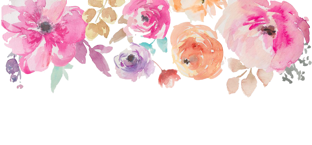 1000x466 Watercolor Flowers Png Image