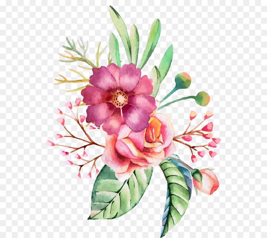 900x800 Watercolour Flowers Wedding Invitation Watercolor Painting