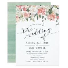 Watercolor Flower Invitation