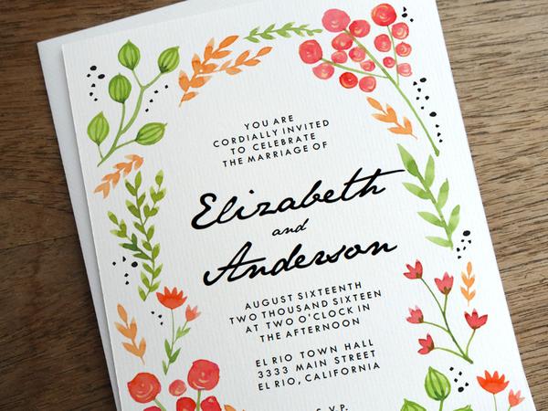 600x450 Printable Wedding Invitation