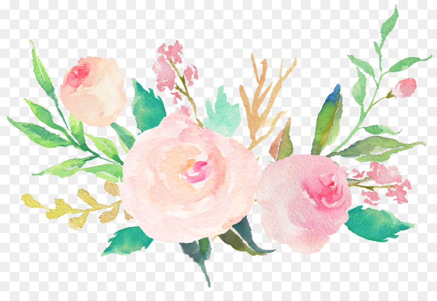 900x620 Wedding Invitation Watercolor Painting Pastel Flower Bouquet