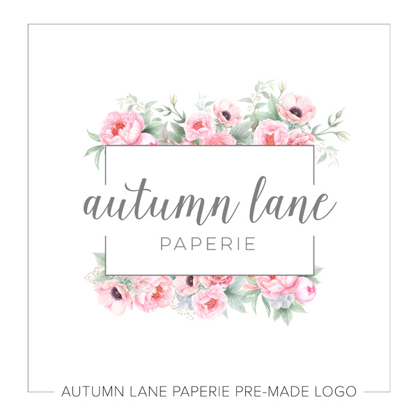 600x600 Rectangle Amp Pink Watercolor Floral Logo