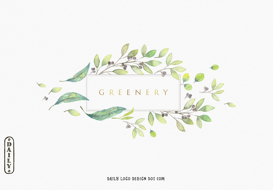 900x626 Watercolor Floral Frame Logo Design By Daily Logo Design, The