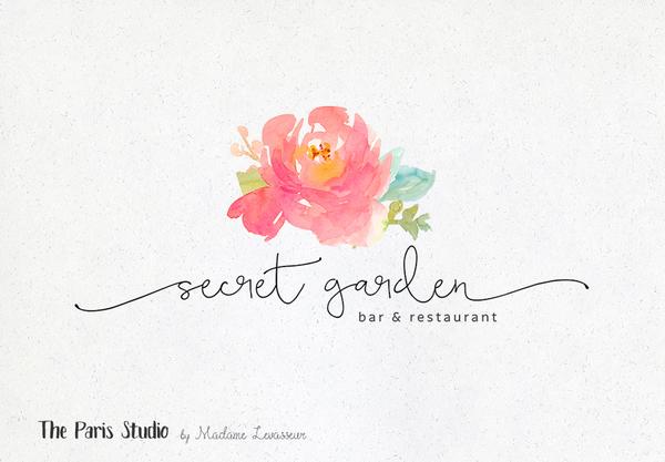600x417 Watercolor Floral Logo Pay As You Go Custom Logo Design By The