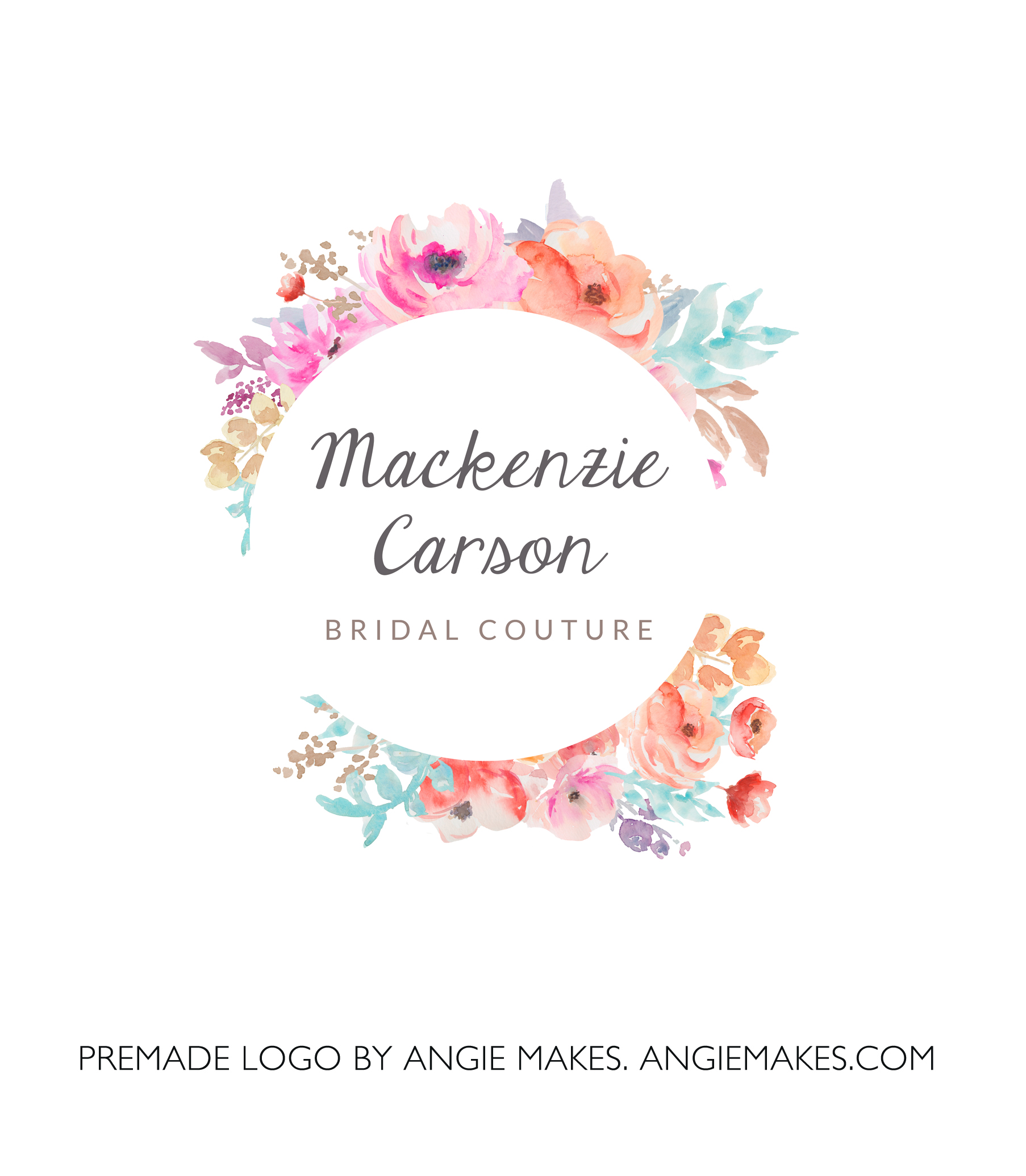 1806x2070 Watercolor Flower Wreath Logo