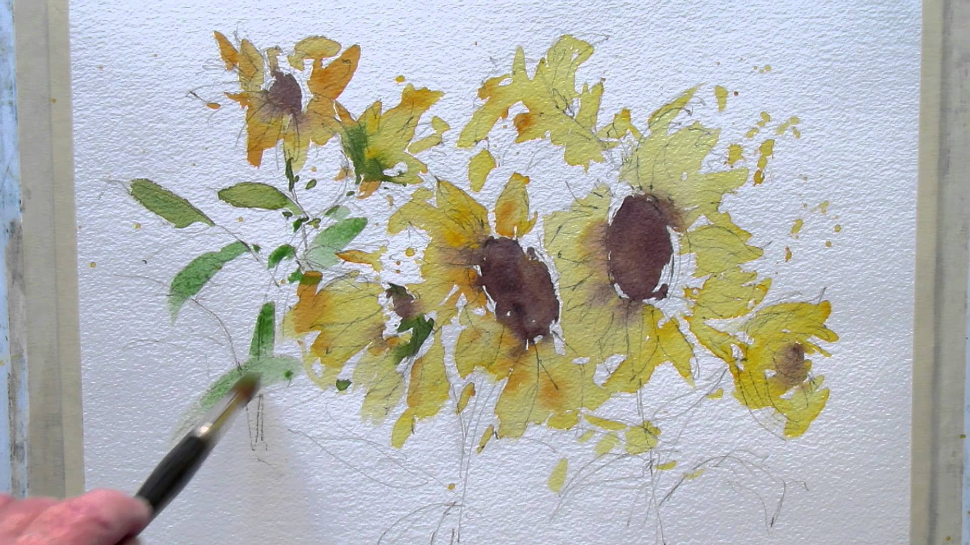 1920x1080 Loose Watercolor Flowers