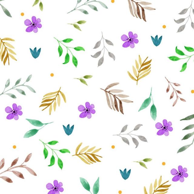 640x640 Watercolor Floral Pattern Design, Background, Pattern, Flower Png